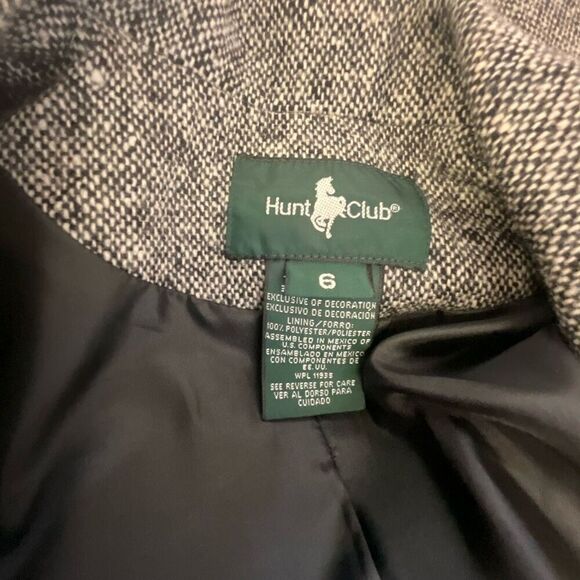 Vintage Hunt Club Women’s 6 Grey Wool Blend Peacoat Blazer Jacket 3 Button - Picture 13 of 16